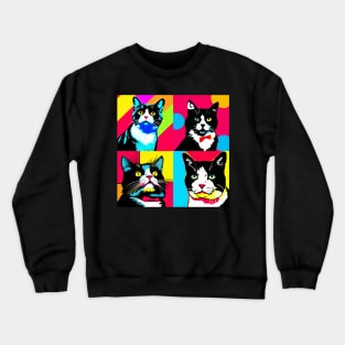 Tuxedo Cat Pop Art - Cat Lover Gift Crewneck Sweatshirt